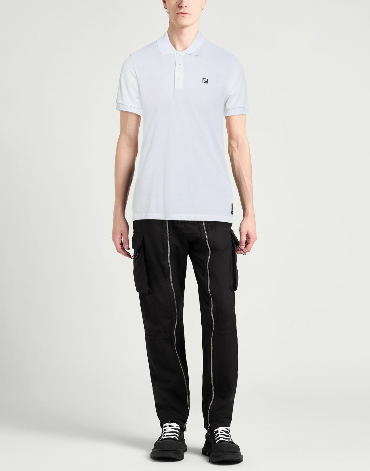Fendi Mens Polo shirt in White