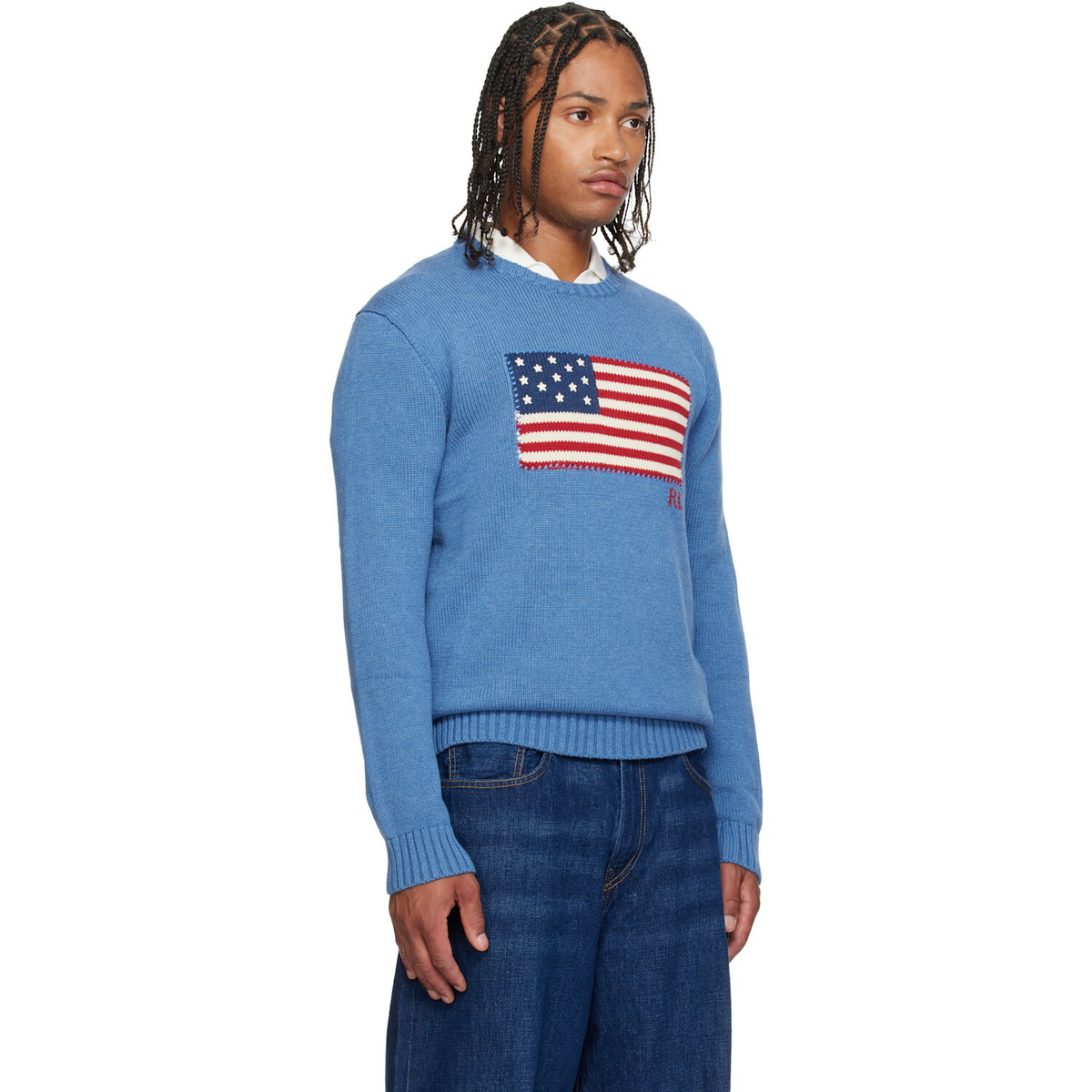 Polo Ralph Lauren Blue 'The Iconic Flag' Sweater