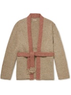 KAPITAL - Belted Wool Cardigan - Neutrals