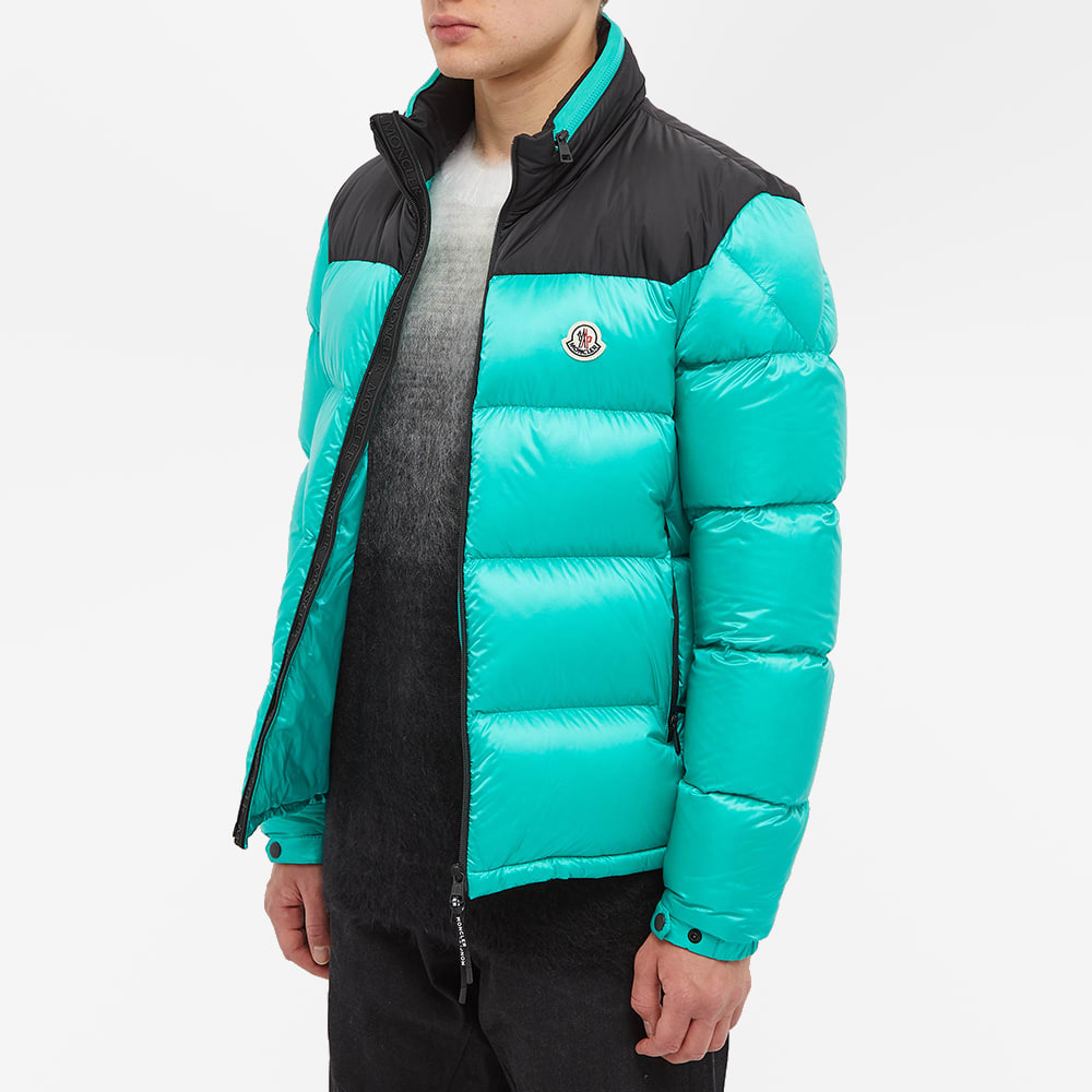 Moncler Men's Peuplier Contrast Yolk Jacket in Green/Black Moncler