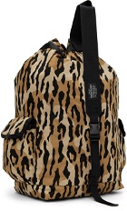WACKO MARIA Beige & Black Leopard Backpack