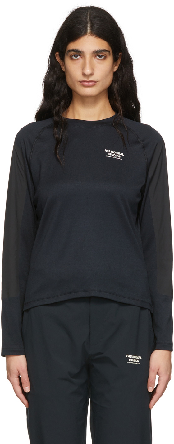 Pas Normal Studios Black Escapism Long Sleeve Sport Top