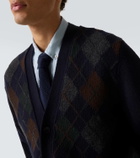 Rubinacci Argyle wool cardigan