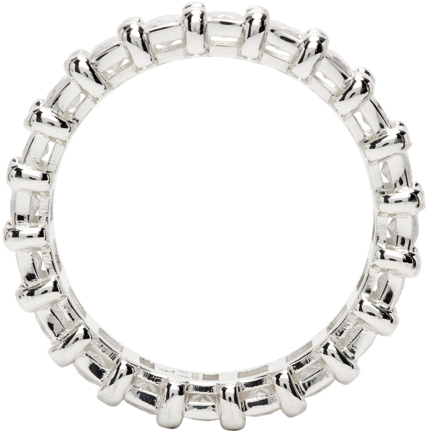 Hatton Labs Silver Baguette Eternity Ring Hatton Labs