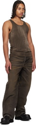 ALEXANDER DIGENOVA Brown Faded Tank Top