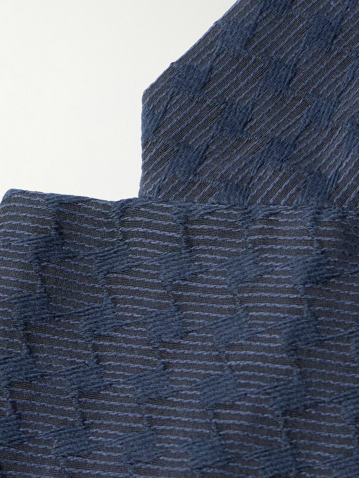 Blue Blue Japan - Cotton-Blend Jacquard Suit Jacket - Blue
