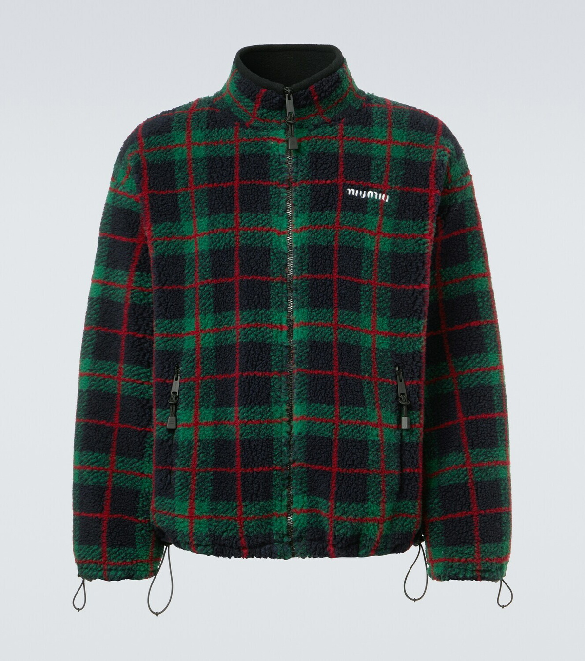 Miu Miu Checked teddy jacket