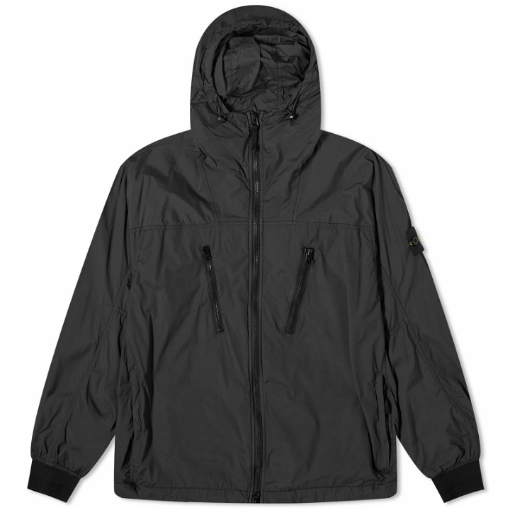 Photo: Stone Island Men's Skin Touch Nylon-TC Packable Jacket in Black