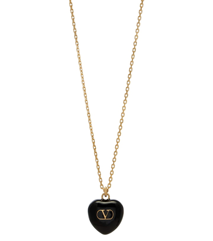 Photo: Valentino Cœur Royal VLogo enamel pendant necklace
