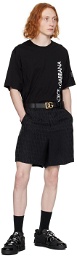 Dolce & Gabbana Black Cintura Logata Belt