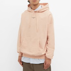 Drôle de Monsieur Men's Centre Logo Popover Hoody in Peach