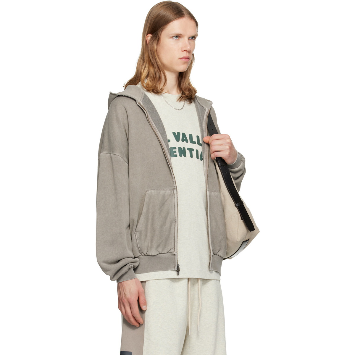 Fear of God ESSENTIALS Gray 90's Zip-Up Hoodie