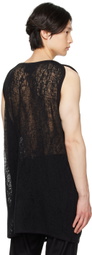 Nicolas Andreas Taralis Black Spider Web Tank Top