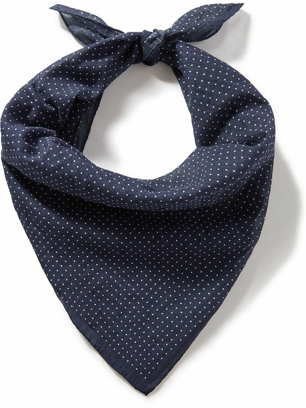 Photo: Anderson & Sheppard - Polka-Dot Cotton-Voile Scarf