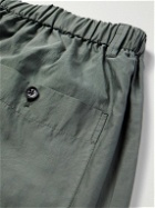 LEMAIRE - Straight-Leg Cotton and Silk-Blend Trousers - Green