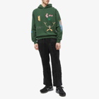 Jungles Jungles Men's Exit Through The Back Embroidered Hoody in Green