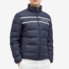 Gucci Men's Logo Lightweight Down Jacket in Navy