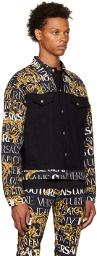 Versace Jeans Couture Black Garland Denim Jacket