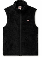 Danton - Slim-FIt Logo-Appliquéd Fleece Gilet - Black