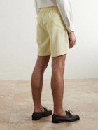 Saman Amel - Straight-Leg Silk Shorts - Yellow