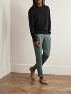 Canali - Straight-Leg Linen and Silk-Blend Trousers - Green