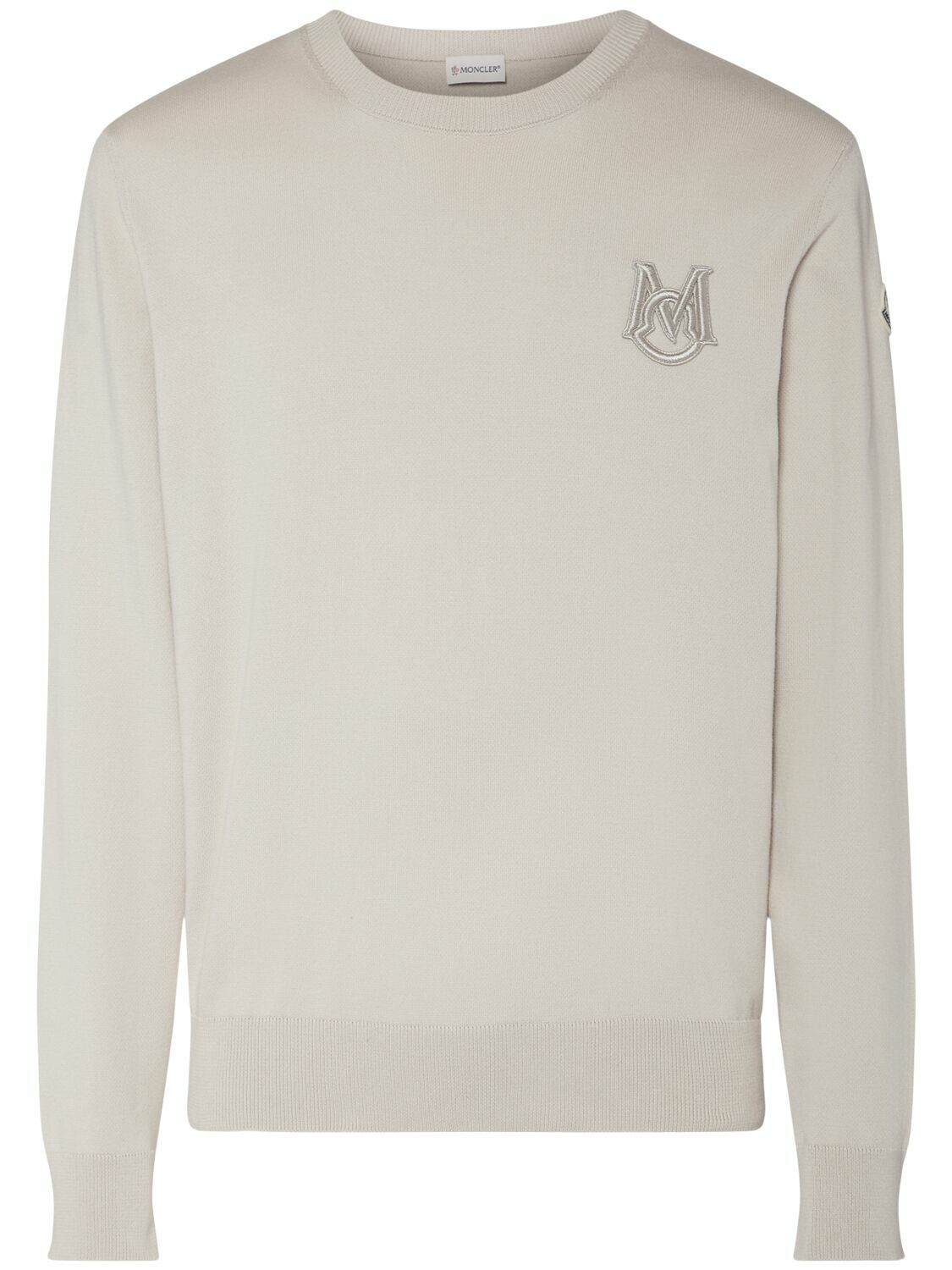 スウェット・トレーナー MONCLER Wool jumper with embroidered monogram Moncler - Virgin wool half-zip sweater Moncler