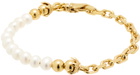 Emanuele Bicocchi SSENSE Exclusive Gold Pearl Bracelet