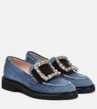 Roger Vivier Viv' Rangers denim loafers