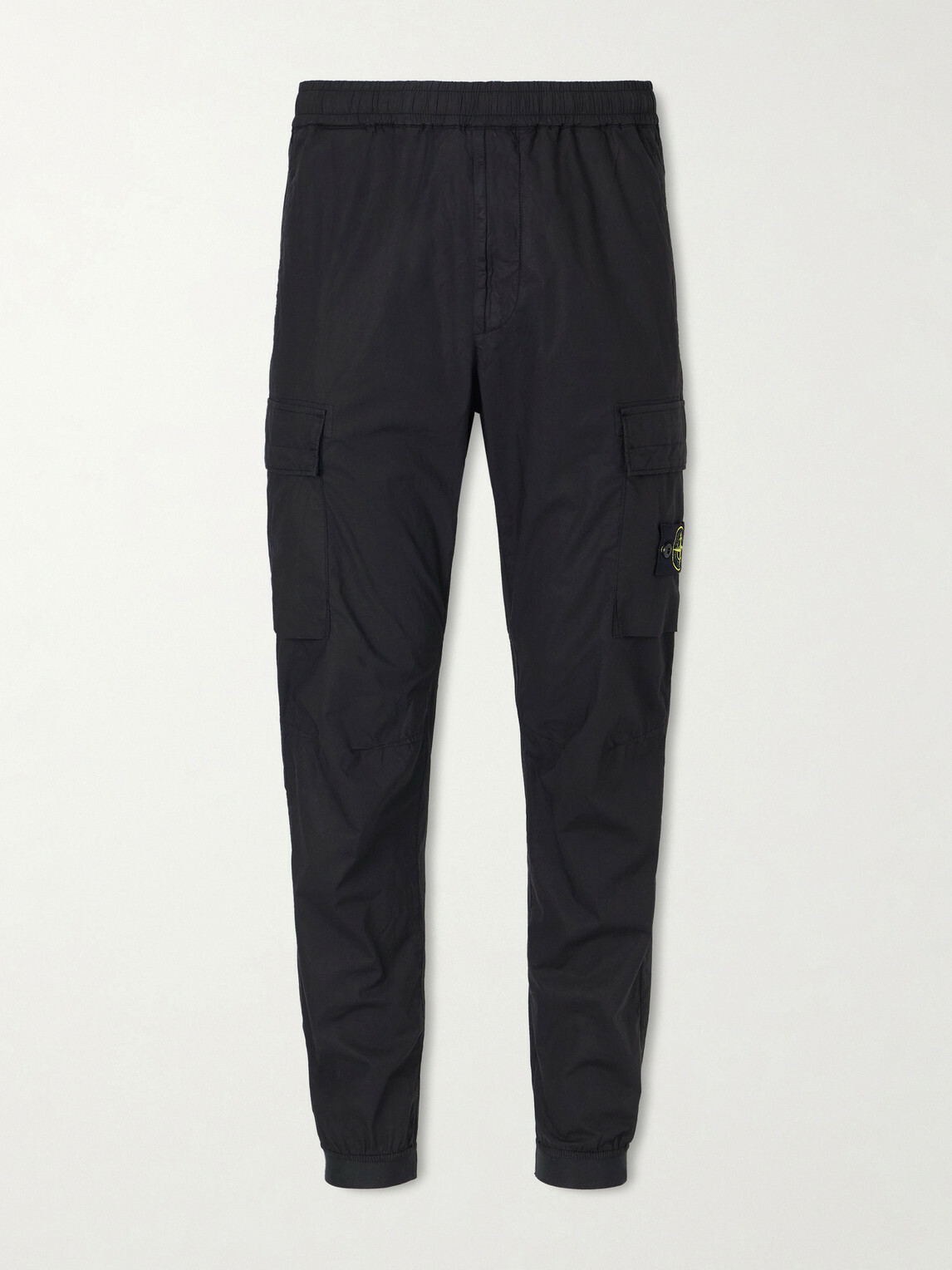 Stone Island - Tapered Stretch-Cotton Shell Cargo Trousers - Black