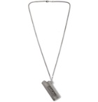 AMBUSH® - Logo-Embossed Iridescent Metal Lighter Case Necklace - Silver