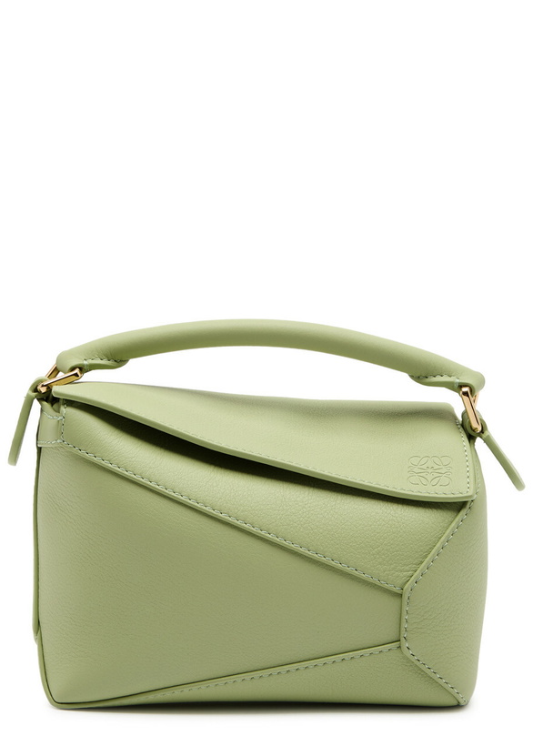 Photo: Loewe Puzzle Edge Mini Leather Cross-body bag - Light Green - One Size
