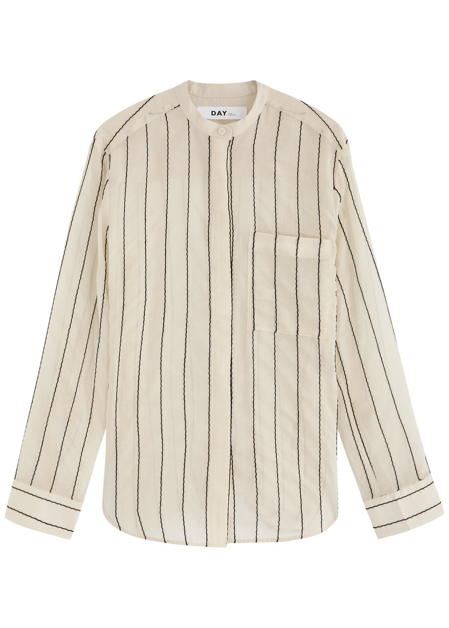 Day Birger ET Mikkelsen Yrsa Striped Chiffon Shirt Cream