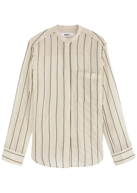 Photo: Day Birger ET Mikkelsen Yrsa Striped Chiffon Shirt Cream