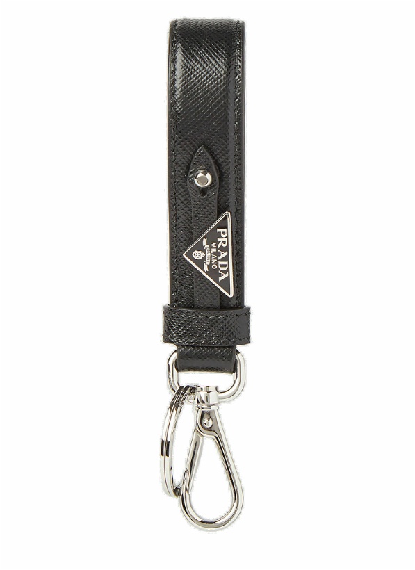 Photo: Saffiano Leather Keychain in Black