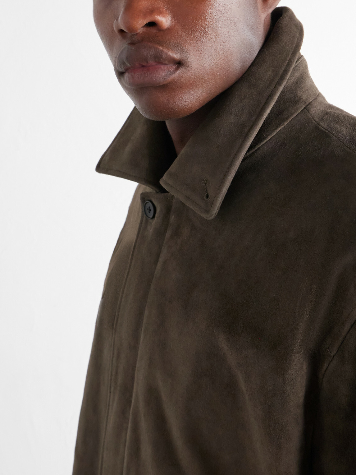 ssstein - Panelled Suede Blouson Jacket - Brown