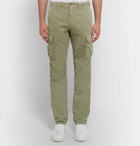 Incotex - Slim-Fit Cotton and Linen-Blend Cargo Trousers - Green