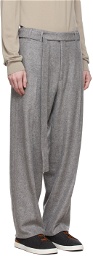 Ermenegildo Zegna Couture Grey Cashmere & Wool Trousers