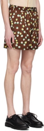 Bode Brown Bubble Dot Shorts