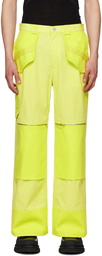 Dion Lee Yellow Straight-Leg Cargo Pants