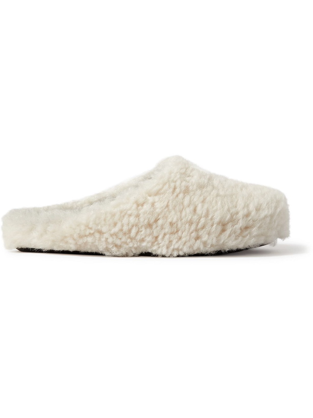 Photo: MARNI - Shearling Slippers - White