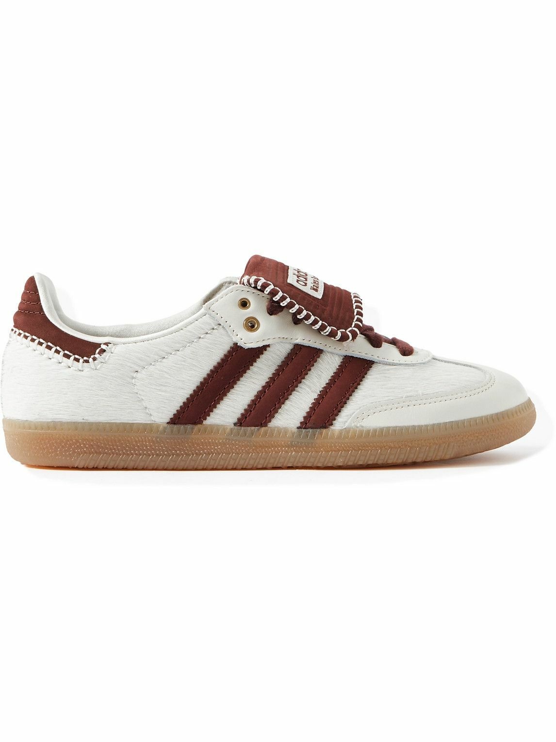 Photo: adidas Consortium - Wales Bonner Samba Leather-Trimmed Pony Hair Sneakers - White