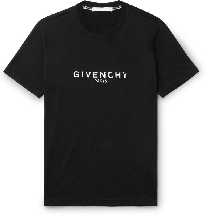 Photo: Givenchy - Slim-Fit Logo-Print Cotton-Jersey T-Shirt - Black