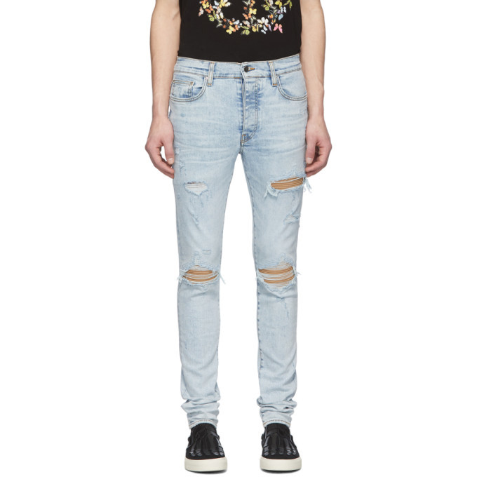 Photo: Amiri Blue Suede MX1 Jeans