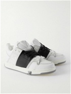 Valentino - Valentino Garavani Logo-Detailed Colour-Block Leather and Mesh Sneakers - White