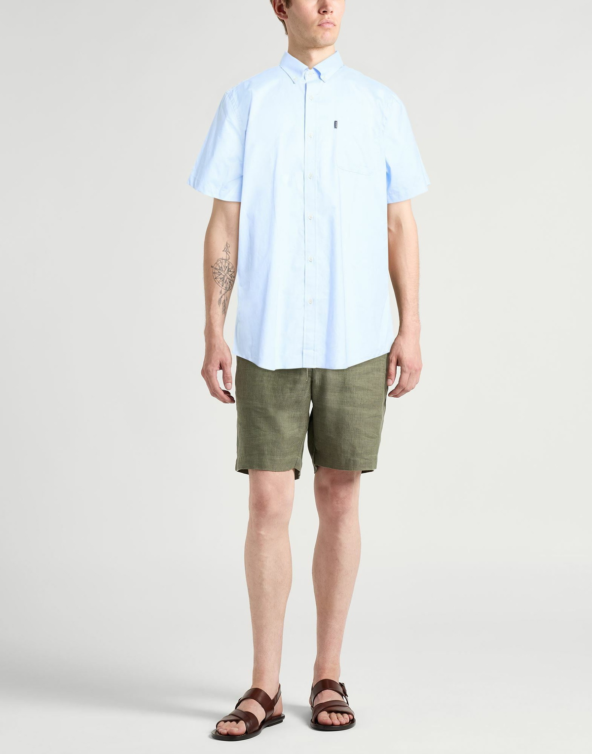 Barbour Mens Shirt in Sky blue