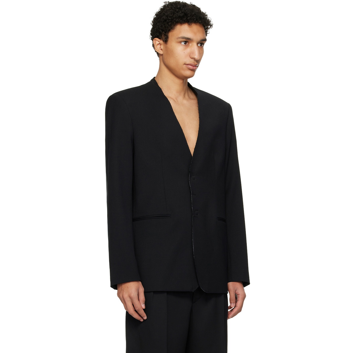 MM6 Maison Margiela Black Wool Blazer
