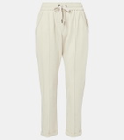 Brunello Cucinelli Cotton jersey cropped sweatpants