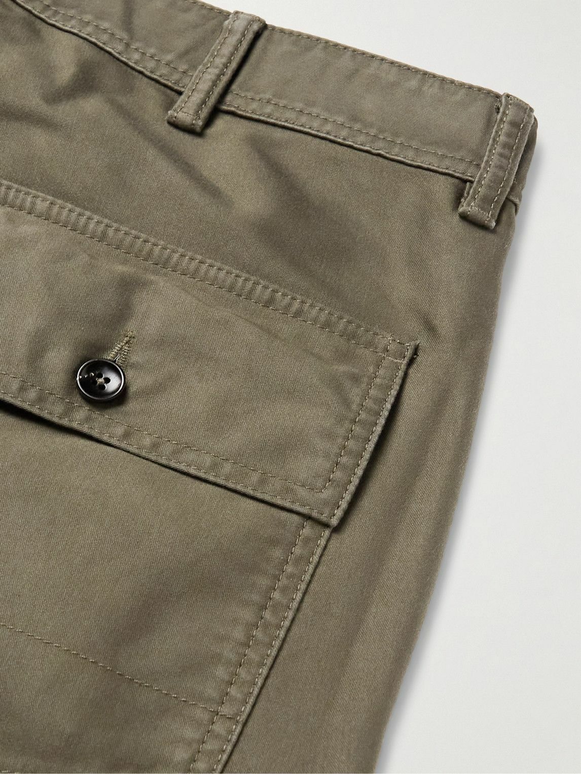 TOM FORD - Straight-Leg Pleated Cotton-Satin Trousers - Green TOM FORD