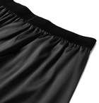 TOM FORD - Velvet-Trimmed Stretch-Silk Satin Boxer Shorts - Black