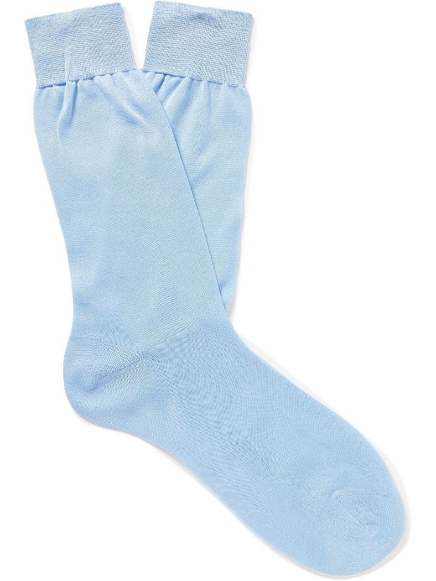 Photo: Anderson & Sheppard - Cotton Socks - Blue